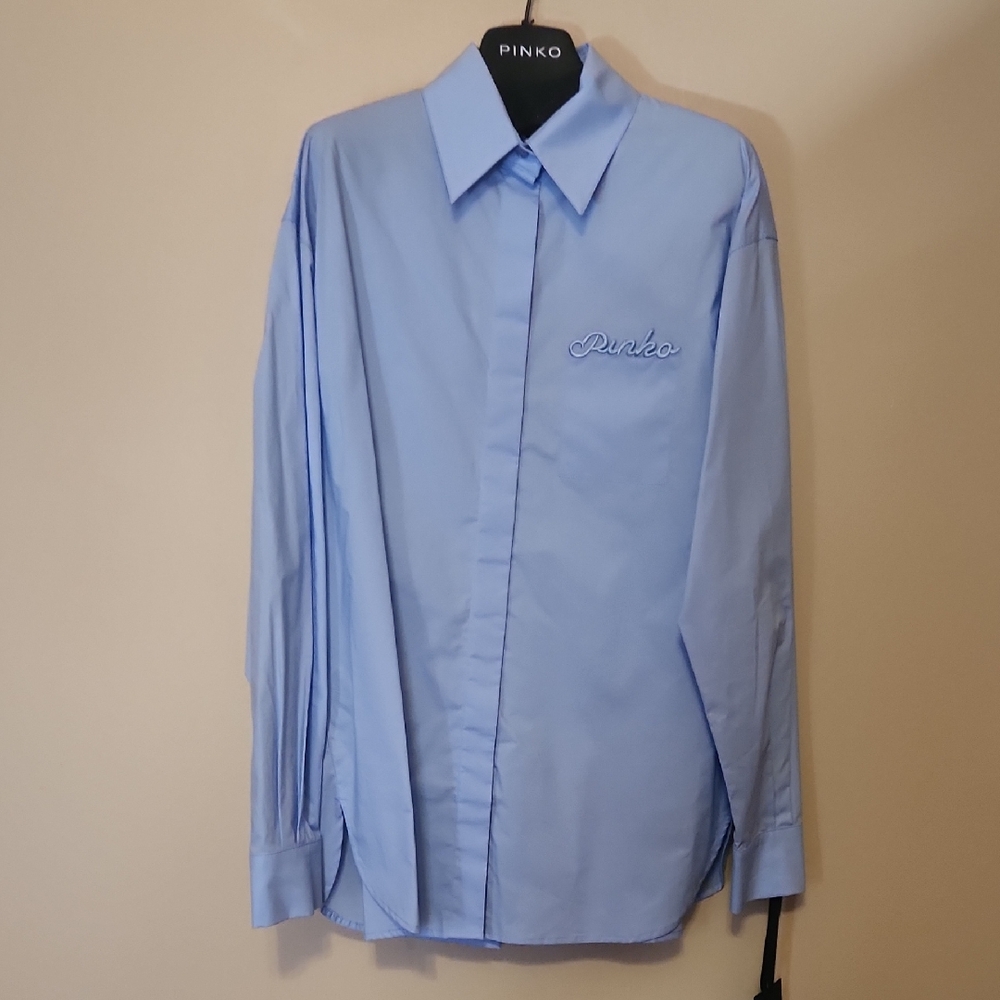 Pinko Women's Light Blue Dress Shirt